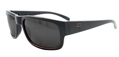 Fatheadz Eyewear Men's Modello V2.0 FH-V031-1SM Polarized Rectangular Sunglasses, Black, 63 mm