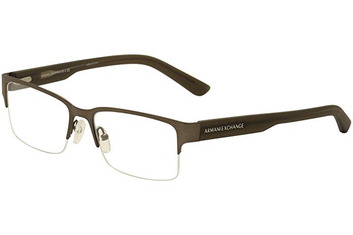 Armani Exchange AX1014 Eyeglass Frames 6060-53 - Satin Gunmetal/Capers AX1014-6060-53