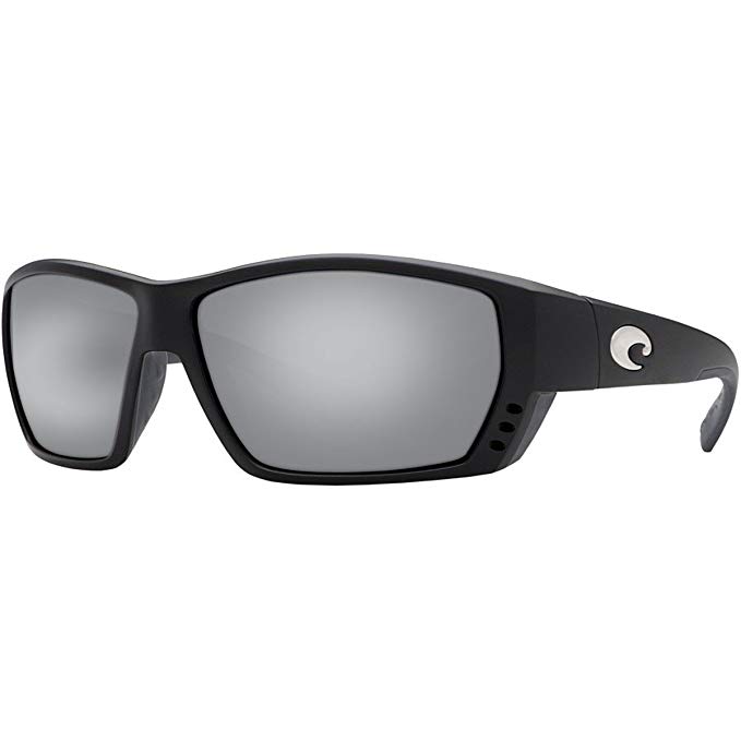 Costa Del Mar Tuna Alley Sunglasses Matte Black/Copper Silver Mirror 580Glass