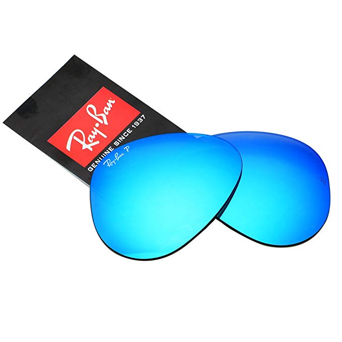Original Ray-Ban replacement lenses for RB3025 Aviator Large Polarized Flash Blue