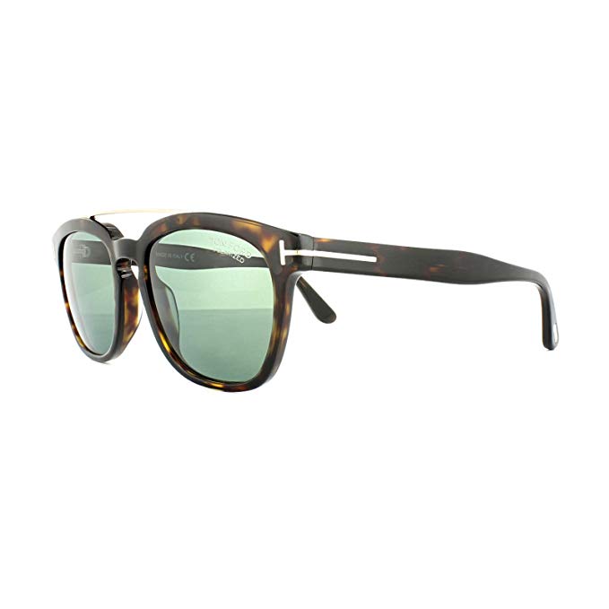 Tom Ford Sunglasses 0516 Holt 52R Dark Havana Green Polarized
