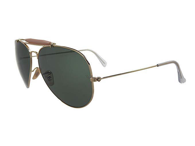 Ray Ban Outdoorsman II RB3029 L2112 Gold/Green Classic 62mm Sunglasses