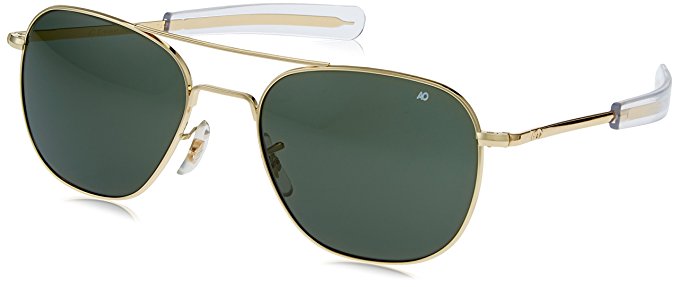 AO Eyewear Oirginal Pilot Bayonet Aviator Sunglasses with Gold Frame