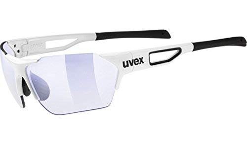 Uvex Sportstyle 202 Race Variomatic Photochromic Sunglasses White/Variomatic Litemirror Blue, One Size - Men's