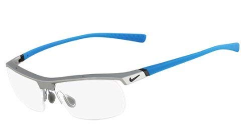 Nike Eyeglasses 7071/2 080 Matte Platinum/Slate Blue Demo 57 14 135