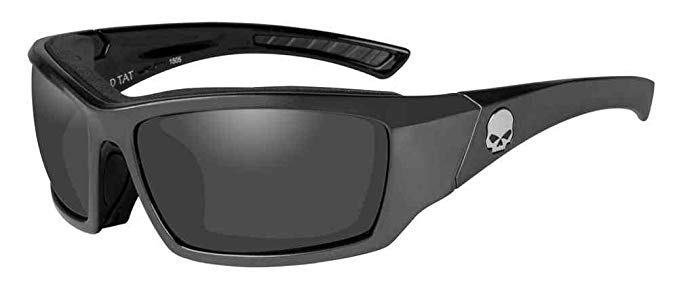 Harley-Davidson Men's Tat Skull Gasket Sunglasses, Gray Lenses & Frames HATAT02