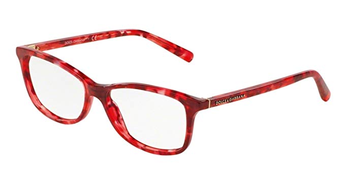 Dolce & Gabbana Women's DG3222 Eyeglasses Red Marble 52mm