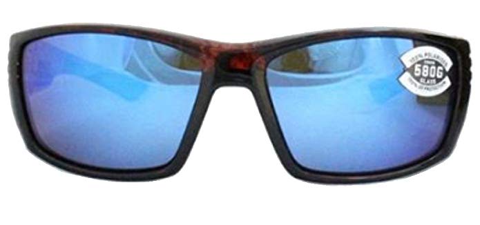 Costa Del Mar Cortez Sunglasses, Tortoise, Blue Mirror 580 Glass Lens