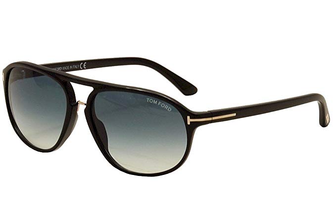 Tom Ford Men FT0447 JACOB 60 Black/Blue Sunglasses 60mm