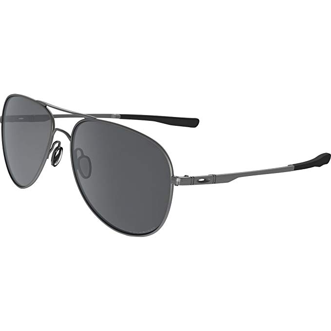 Oakley Elmont M & L Polarized Iridium Aviator Sunglasses, Lead, 60 mm
