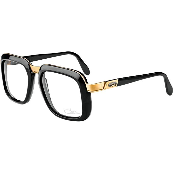 Cazal 616 Eyeglasses 001 Black/Gold Clear Lens 56 mm