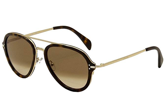 Sunglasses Celine 41374/S 0ANT Dark Havana Gold / 9J gray polarized lens