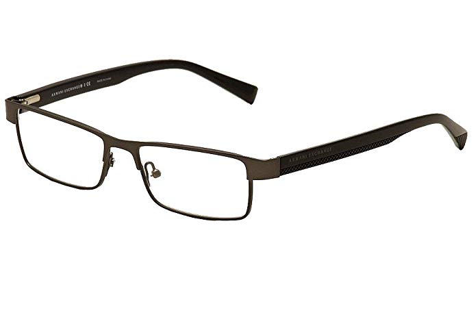 Armani Exchange AX1009 Eyeglass Frames 6037-53 - Satin Gunmetal/Black AX1009-6037-53