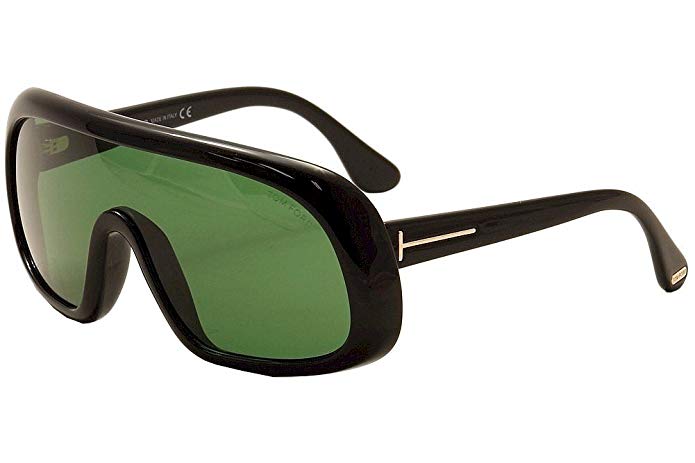 Tom Ford Sven Sunglasses FT0471 01N, Black Frame, Green Lens, One Size
