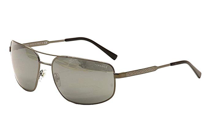Versace Men's VE2158 Sunglasses Anthracite / Grey Mirror Silver 63mm
