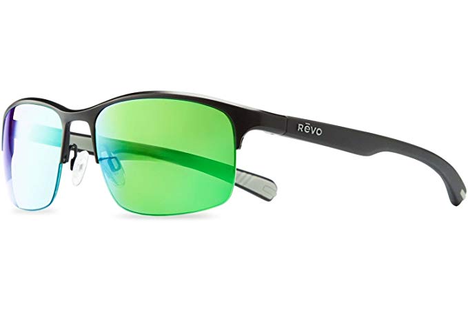 Revo Unisex Unisex RE 1016 Fuselight Rectangular Half Rim Polarized Sunglasses