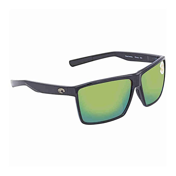 Costa Del Mar Rincon Sunglasses Shiny Black/Green Mirror 580Plastic