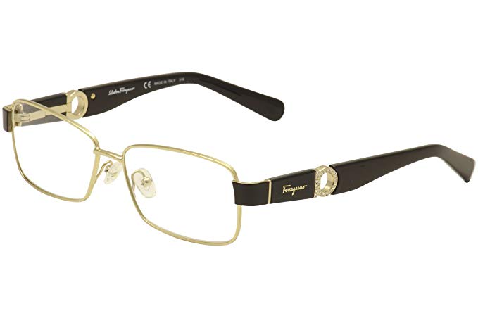 Eyeglasses FERRAGAMO SF2151R 733 SHINY GOLD/BLACK
