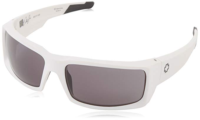 Spy Optics General Matte White - Grey Wrap Sunglasses