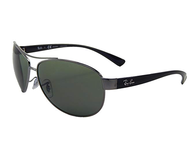 New Ray Ban RB3386 004/9A Gunmetal/ Green 67mm Polarized Sunglasses