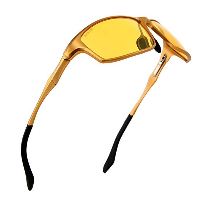 Night Driving Glasses HD Polarized Anti-Glare Lenses Reduced Eye Strain Men Women