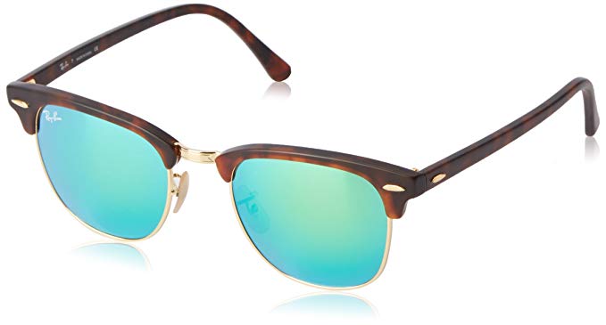 Ray-Ban Sand Havana/Green Mirror Clubmaster Sunglasses
