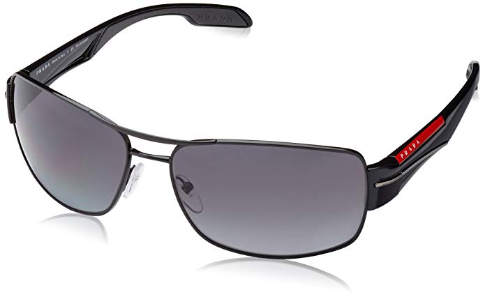 Prada Linea Rossa Men's PS 53NS Sunglasses Black / Polar Grey Gradient 65mm