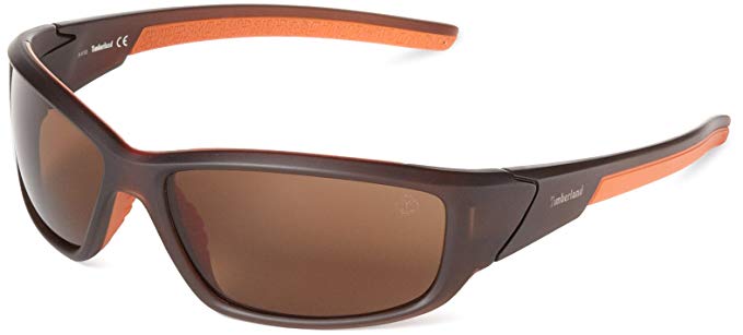 Timberland Men's TB9049SW6249H Polarized Wrap Sunglasses