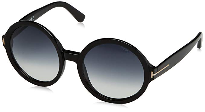 Tom Ford Juliette Round Sunglasses in Shiny Black FT0369 01B 55