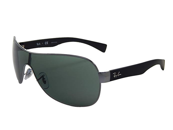 New Ray Ban RB3471 004/71 Gunmetal/Black/Green Lens 32mm Sunglasses