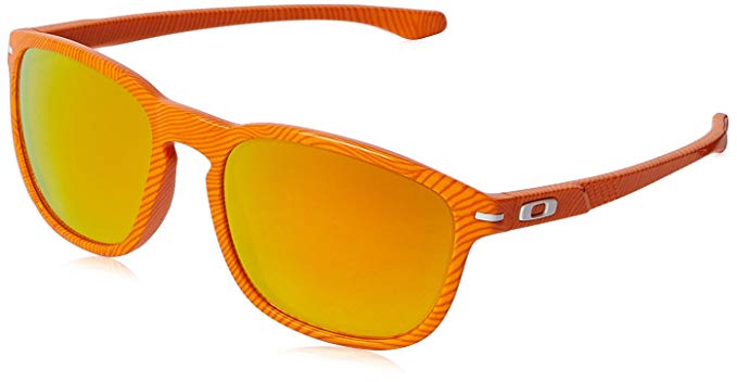 Oakley Men's Enduro Atomic Orange Fingerprint/Fire Iridium Sunglasses One Size