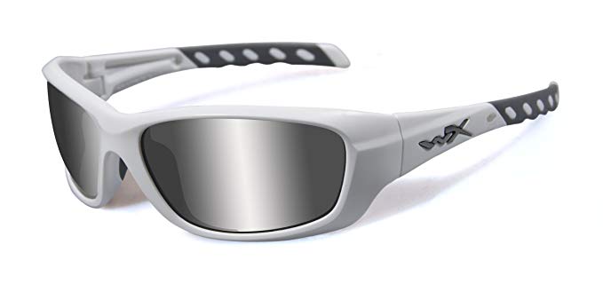 Wiley X Men's Gravity Grey Silver Flash Matte White Sunglasses - Ccgra02