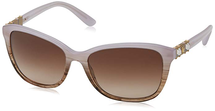 Versace Women's VE4293B Sunglasses Ice Violet/Striped Havana/Brown Gradient 57mm