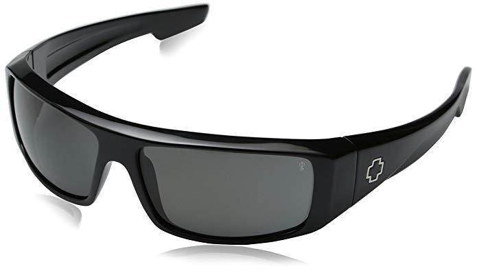 Spy Logan Sunglasses - Polarized Shiny Black/Grey, One Size