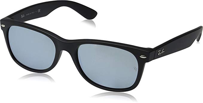Ray-Ban Rubber Black/Green New Wayfarer Polarized Sunglasses