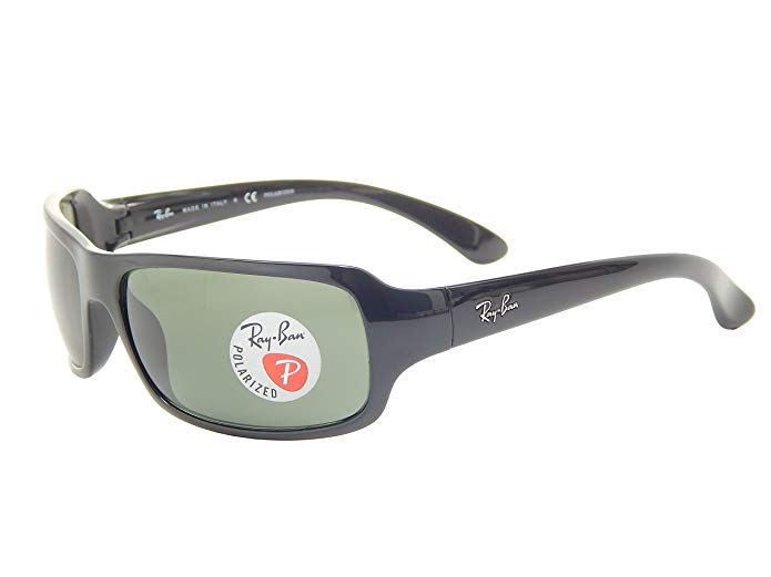 Ray-Ban RB4075 61mm Black Polarized Green Classic G-15 Sunglasses