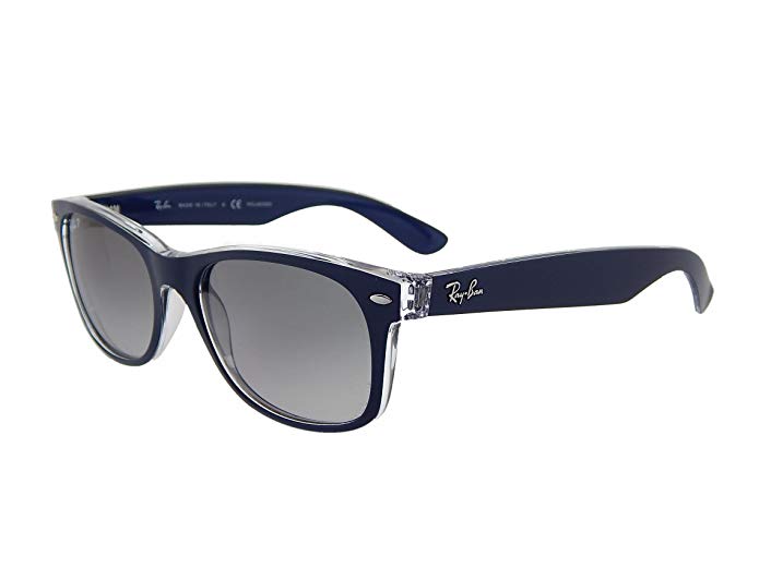 New Ray Ban RB2132 6053M3 Blue+Clear/Polar Grey Gradient 55mm Sunglasses