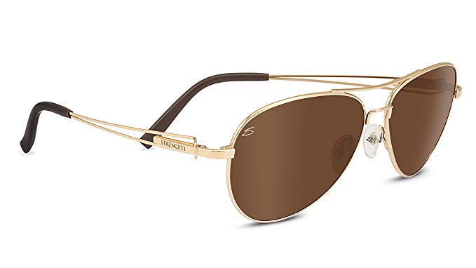 Serengeti Brando Polarized Drivers Sunglasses, Shiny Bold Gold