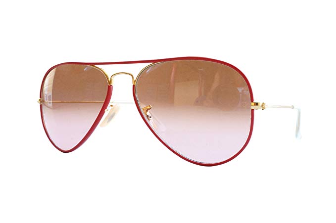 Ray-Ban AVIATOR FULL COLOR - ARISTA Frame PINK GRADIENT BROWN PHOTO Lenses 58mm Non-Polarized
