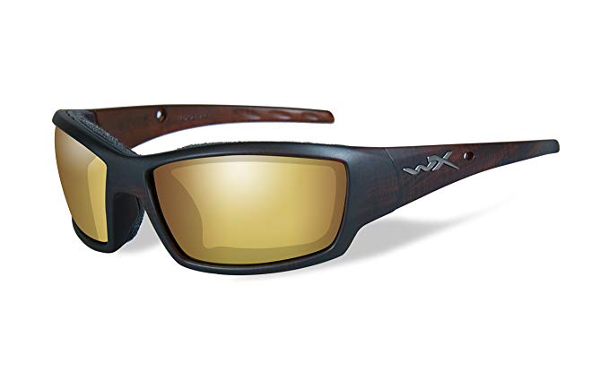 Wiley X Men's Tide Polarized Venice Gold Matte Hickory Protective Sunglasses - Cctid04