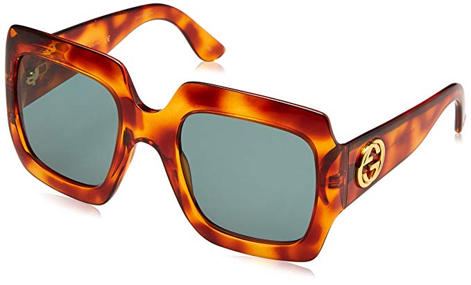 Gucci GG0053S 002 Avana-Avana With Green lenses 54MM Sunglasses